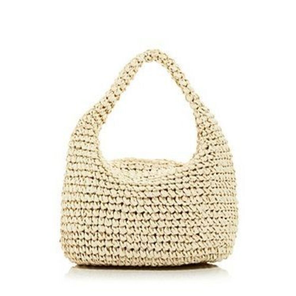Aqua Mini Slouch Woven Basket Top Handle Bag - Exclusive